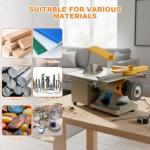 Professional Benchtop Polisher & Grinder, 0-10,000 RPM Adjustable for Jewelry, Rock Polishing, Gem Cutting, Metalcraft, and DIY Mini Table Saw Tasks