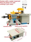 Lapidary Saw for Cutting Rocks, 6" Lapidary Equipment Stone Cutter Machine, 110V