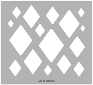 Aleks Melnyk No.202 Metal Diamond Template, Diamond Stencil, Art Diamond Tool, Isometric Drawing Template, Lapidary, Cabochons, Jewelry Templates Diamond, Geometric Ruler