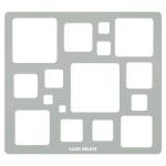 Aleks Melnyk No.209 Metal Squares Template, Stencil, Squares Master, Art Tool, Isometric Drawing Template, Lapidary, Cabochons, Geometric Ruler, Jewelry Templates