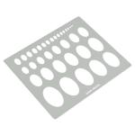 Aleks Melnyk No.210 Metal Ellipse Template, Stencil, Geometric Template, Ellipse Master, Art Oval Tool, Isometric Drawing, Lapidary, Cabochons, Geometric Ruler, Jewelry Oval
