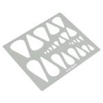 Aleks Melnyk No.211 Metal Stencil for Jewelry, Shape Earring Teardrops Cutouts Stencil, Lapidary Template for Cabochons, Tear Drop, Jewelry Making Templates, Bracelets, Earrings DIY, Teardrop Pattern