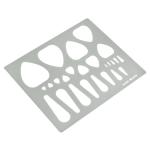 Aleks Melnyk No.205 Metal Stencil for Jewelry, Shape Earring Teardrops Cutouts Stencil, Lapidary Template for Cabochons, Tear Drop, Jewelry Making Templates, Bracelets, Earrings DIY, Teardrop Pattern