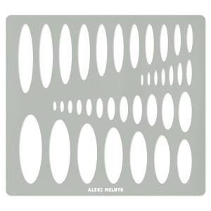 No.208 Metal Ellipse Template, Stencil, Geometric Template, Ellipse Master, A...