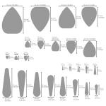 Aleks Melnyk No.205 Metal Stencil for Jewelry, Shape Earring Teardrops Cutouts Stencil, Lapidary Template for Cabochons, Tear Drop, Jewelry Making Templates, Bracelets, Earrings DIY, Teardrop Pattern