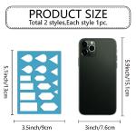 GORGECRAFT 2 Styles Teardrop Earrings Making Template Geometry Stencil Reusable Rectangle Triangle Cutouts Cutting Stencils Lapidary Templates for Cabochons Bracelets Earrings Making Jewelry Diy Craft