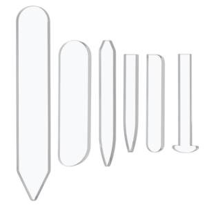 BENECREAT 6 Styles Acrylic Bezel Pushers, Clear Jewelry Bezel Template for Gemstones, Cabochons Hand-Setting & Hammer-Setting, 5mm Thick