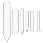 BENECREAT 6 Styles Acrylic Bezel Pushers, Clear Jewelry Bezel Template for Gemstones, Cabochons Hand-Setting & Hammer-Setting, 5mm Thick