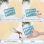 GORGECRAFT 2 Styles Teardrop Earrings Making Template Geometry Stencil Reusable Rectangle Triangle Cutouts Cutting Stencils Lapidary Templates for Cabochons Bracelets Earrings Making Jewelry Diy Craft