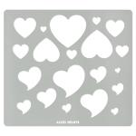 Aleks Melnyk No.203 Metal Stencil for Jewelry, Shape Earring Heart Cutouts Stencil, Lapidary Template for Cabochons, Jewelry Making Templates, Bracelets, Earrings DIY, Heart Pattern