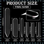 BENECREAT 6 Styles Acrylic Bezel Pushers, Clear Jewelry Bezel Template for Gemstones, Cabochons Hand-Setting & Hammer-Setting, 5mm Thick