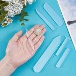 BENECREAT 6 Styles Acrylic Bezel Pushers, Clear Jewelry Bezel Template for Gemstones, Cabochons Hand-Setting & Hammer-Setting, 5mm Thick