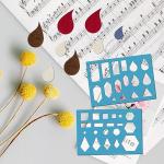 GORGECRAFT 2 Styles Teardrop Earrings Making Template Geometry Stencil Reusable Rectangle Triangle Cutouts Cutting Stencils Lapidary Templates for Cabochons Bracelets Earrings Making Jewelry Diy Craft