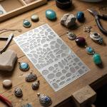 Cabochon Shape Stencil Template Set, 100+ Shapes, 3mm Clear Acrylic for Lapidary, Jewelry, and Crafts
