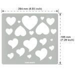 Aleks Melnyk No.203 Metal Stencil for Jewelry, Shape Earring Heart Cutouts Stencil, Lapidary Template for Cabochons, Jewelry Making Templates, Bracelets, Earrings DIY, Heart Pattern