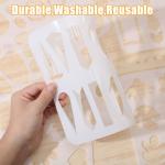 ORIGACH 9 Pcs Jewelry Making Template 11.7x8.3 inch, Reusable Leather Earring Stencils with Tear Drop, Leaves, Flower, Cabochon and Star Patterns for Bracelet Necklace Making Jewelry Crafts