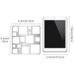 GORGECRAFT 16cm Metal Square Template Stencil for Isometric Drawing, Art Tool, Lapidary Cabochons, Geometric Ruler, Jewelry Templates for Drawing, Engraving, Pyrography