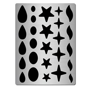 GORGECRAFT Metal Jewelry Stencils Stainless Steel Shape Earring Teardrops Cutouts Stencil Lapidary Cabochons Template Tear Drop Star Stencils for Teardrop Jewelry Making DIY Earrings Crafts Bracelets