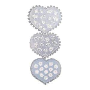 3D Nail Art Mold Silicone Nail Art Cabochon Decortive Mold Nail Art Making Tools Silicone Carved Mold Template Moulds Nail Art templates for Practice Nail Art templates and Stamper kit Nail Art