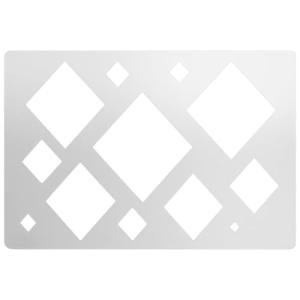 UNICRAFTALE Rhombus Shape Metal Stencil Diamond Template Cutouts Cutting Stencils Template Stainless Steel Reusable Stencils Decorative Embossing Drawing for Cabochons Bracelets Earrings Making