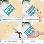 GORGECRAFT 2 Styles Jewelry Shape Template Reusable Earrings Making Plastic Oval Semicircle Round Cutouts Cutting Stencil Lapidary Templates for Cabochons Bracelets Earrings Making Jewelry DIY Crafts