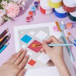 UNICRAFTALE Rhombus Shape Metal Stencil Diamond Template Cutouts Cutting Stencils Template Stainless Steel Reusable Stencils Decorative Embossing Drawing for Cabochons Bracelets Earrings Making