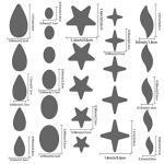 GORGECRAFT Metal Jewelry Stencils Stainless Steel Shape Earring Teardrops Cutouts Stencil Lapidary Cabochons Template Tear Drop Star Stencils for Teardrop Jewelry Making DIY Earrings Crafts Bracelets