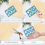 GORGECRAFT 5.1"x3.5" 2Pcs Earring Teardrops Jewelry Stencils Cutouts Stencil Arylic Triangles Geometric Reusable Drawing Template for Women Earrings Bracelets Making Cabochons DIY Ruler Art Tool