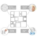 GORGECRAFT 16cm Metal Square Template Stencil for Isometric Drawing, Art Tool, Lapidary Cabochons, Geometric Ruler, Jewelry Templates for Drawing, Engraving, Pyrography