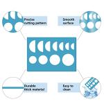 GORGECRAFT 2 Styles Jewelry Shape Template Reusable Earrings Making Plastic Oval Semicircle Round Cutouts Cutting Stencil Lapidary Templates for Cabochons Bracelets Earrings Making Jewelry DIY Crafts