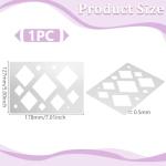 UNICRAFTALE Rhombus Shape Metal Stencil Diamond Template Cutouts Cutting Stencils Template Stainless Steel Reusable Stencils Decorative Embossing Drawing for Cabochons Bracelets Earrings Making