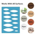 GORGECRAFT 5.1"x3.5" 2Pcs Jewelry Stencils Ellipse Earring Stencil Arylic Reusable Cutouts Cutting Drawing Template for Women Earrings Bracelets Making Cabochons DIY Ruler Art Decor Tool