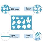 GORGECRAFT 2 Styles Jewelry Shape Template Reusable Earrings Making Plastic Leaf Flower Cutouts Cutting Stencil Lapidary Templates for Cabochons Bracelets Earrings Making Jewelry DIY Crafts 5x3.5 inch