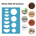 GORGECRAFT 2 Styles Jewelry Shape Template Reusable Earrings Making Plastic Oval Semicircle Round Cutouts Cutting Stencil Lapidary Templates for Cabochons Bracelets Earrings Making Jewelry DIY Crafts