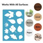 GORGECRAFT 2 Styles Jewelry Shape Template Reusable Earrings Making Plastic Leaf Flower Cutouts Cutting Stencil Lapidary Templates for Cabochons Bracelets Earrings Making Jewelry DIY Crafts 5x3.5 inch
