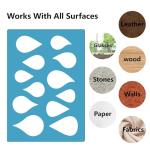 GORGECRAFT 5.1"x3.5" 2Pcs Earring Teardrops Jewelry Stencils Cutouts Stencil Arylic Triangles Geometric Reusable Drawing Template for Women Earrings Bracelets Making Cabochons DIY Ruler Art Tool