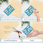 GORGECRAFT 2 Styles Jewelry Shape Template Reusable Earrings Making Plastic Feather Cutouts Cutting Stencil Lapidary Templates for Cabochons Bracelets Earrings Making Jewelry DIY Crafts 5x3.5 inch