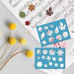 GORGECRAFT 2 Styles Jewelry Shape Template Reusable Earrings Making Plastic Leaf Flower Cutouts Cutting Stencil Lapidary Templates for Cabochons Bracelets Earrings Making Jewelry DIY Crafts 5x3.5 inch