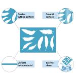 GORGECRAFT 2 Styles Jewelry Shape Template Reusable Earrings Making Plastic Feather Cutouts Cutting Stencil Lapidary Templates for Cabochons Bracelets Earrings Making Jewelry DIY Crafts 5x3.5 inch