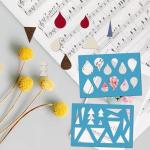 GORGECRAFT 5.1"x3.5" 2Pcs Earring Teardrops Jewelry Stencils Cutouts Stencil Arylic Triangles Geometric Reusable Drawing Template for Women Earrings Bracelets Making Cabochons DIY Ruler Art Tool