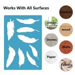 GORGECRAFT 2 Styles Jewelry Shape Template Reusable Earrings Making Plastic Feather Cutouts Cutting Stencil Lapidary Templates for Cabochons Bracelets Earrings Making Jewelry DIY Crafts 5x3.5 inch