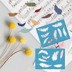 GORGECRAFT 2 Styles Jewelry Shape Template Reusable Earrings Making Plastic Feather Cutouts Cutting Stencil Lapidary Templates for Cabochons Bracelets Earrings Making Jewelry DIY Crafts 5x3.5 inch
