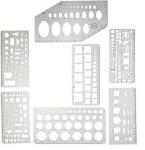 8 Piece Stencil Templates For Cabochon, Lapidary- Assorted Shapes