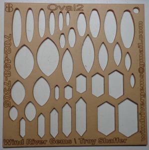 WRG- Cabochon Template - Number 8 - Oval 2 Clear Acrylic Designer Shapes