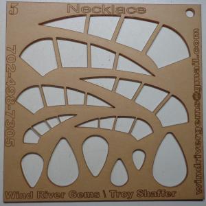 WRG- Cabochon Template - Number 5 - Necklace Clear Acrylic Designer Shapes