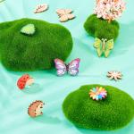 Elecrelive 300pcs Assorted Unfinished Wooden Cutouts Flower Leaf Butterfly Sm...