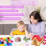 Fuse Beads Kit - 48 Colors 5mm Fuse Beads Set with Pegboards, Ironing Papers ...