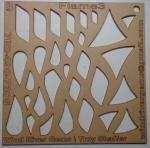 WRG- Cabochon Template - Number 3 - Flame 3 Clear Acrylic Designer Shapes