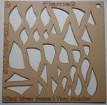 WRG- Cabochon Template - Number 2 - Flame 2 Clear Acrylic Designer Shapes