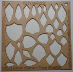 WRG- Cabochon Template - Number 9 - Shield 2 Clear Acrylic Designer Shapes